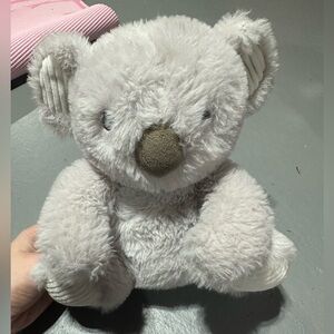 Baby Gray Koala plush toy with rattle